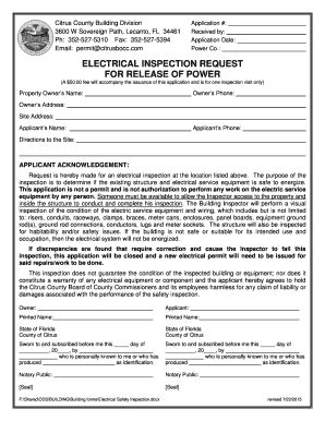 citrus county form to get my electrical box back on|citrus county residential permitting.